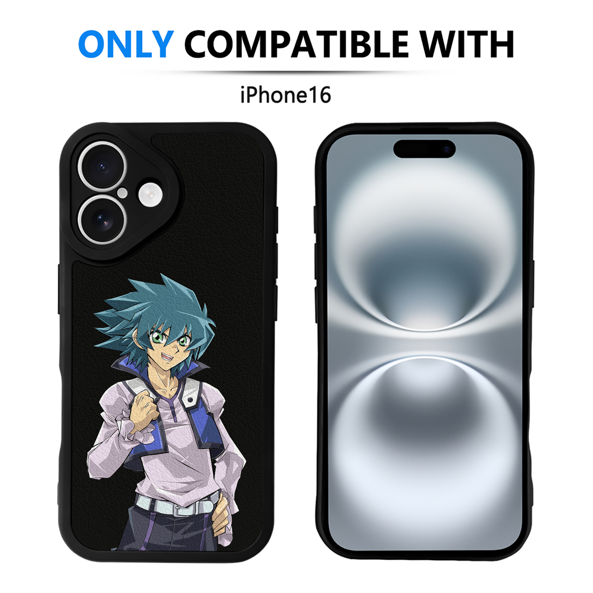 遊☆戯☆王 Yu-Gi-Oh! 【iPhone 16シリーズ対応】シリコンスマホケース（レザー調） 材質：シリコン